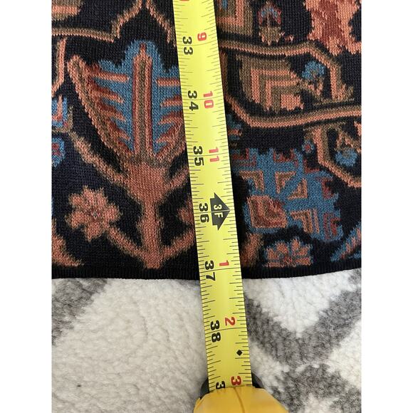 PERUVIAN CONNECTIONS Sophia Leopard Jacquard Knit Pull On A-Line Maxi Skirt - Picture 12 of 13